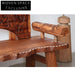 Antique Hand Carved Wabi Sabi Solid Wood Living Room Bench