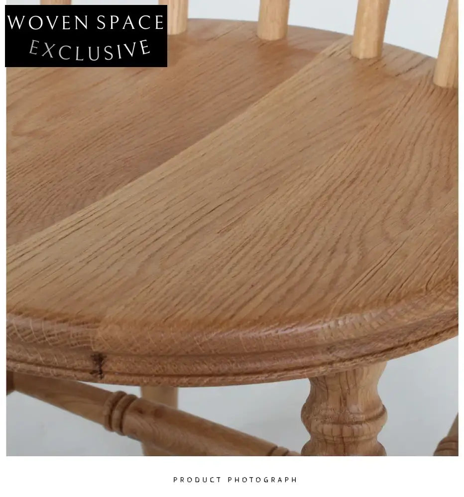 Charming Antique Oak Farmhouse Dining Chair - Slat Back Spindle Cottage Style