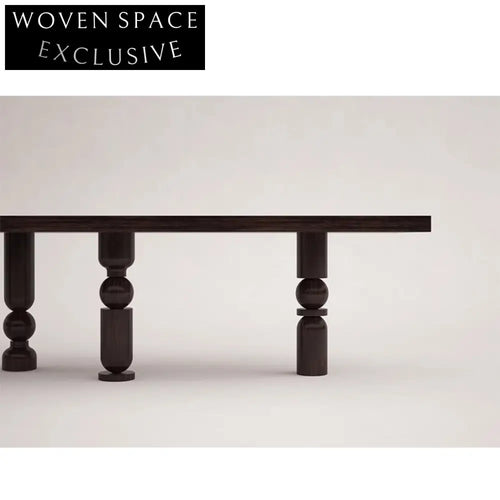 Antique Solid Ash Wood Rectangle Handmade Villa Style Dining Table
