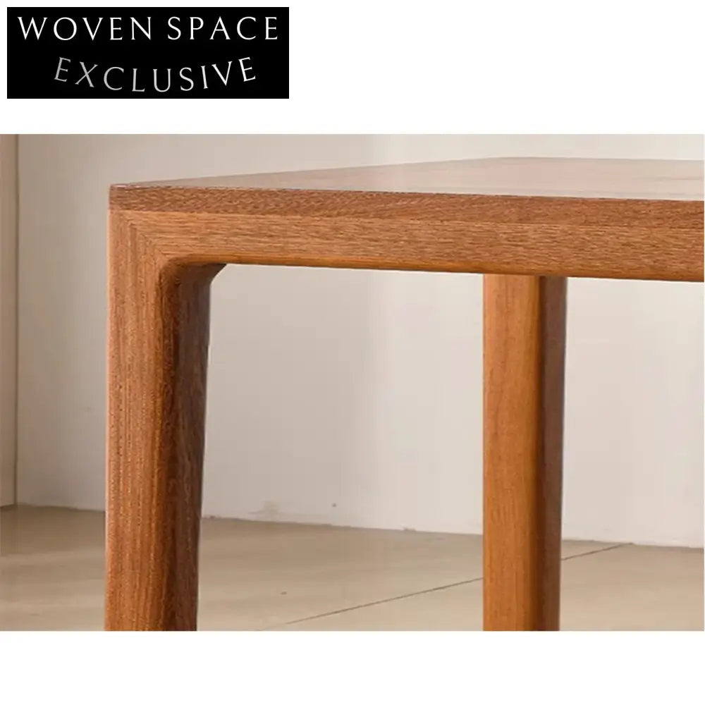 Antique Style Solid Elm Wood Rectangle Handmade Dining Table