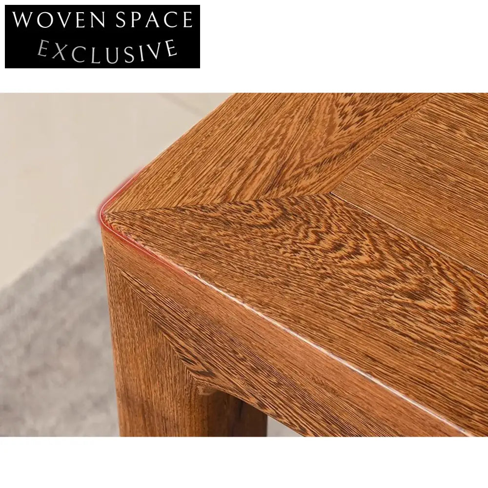 Antique Style Solid Elm Wood Rectangle Handmade Dining Table