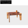 Antique Weathered Elm Wood Wabi Sabi Minimalist Rustic Coffee Table