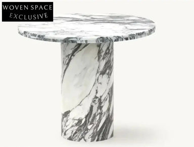 Tostone Arabescato White Marble Round Coffee Table for Elegant Living Rooms