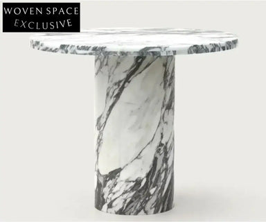 Tostone Arabescato White Marble Round Coffee Table for Elegant Living Rooms