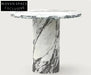 Tostone Arabescato White Marble Round Coffee Table for Elegant Living Rooms