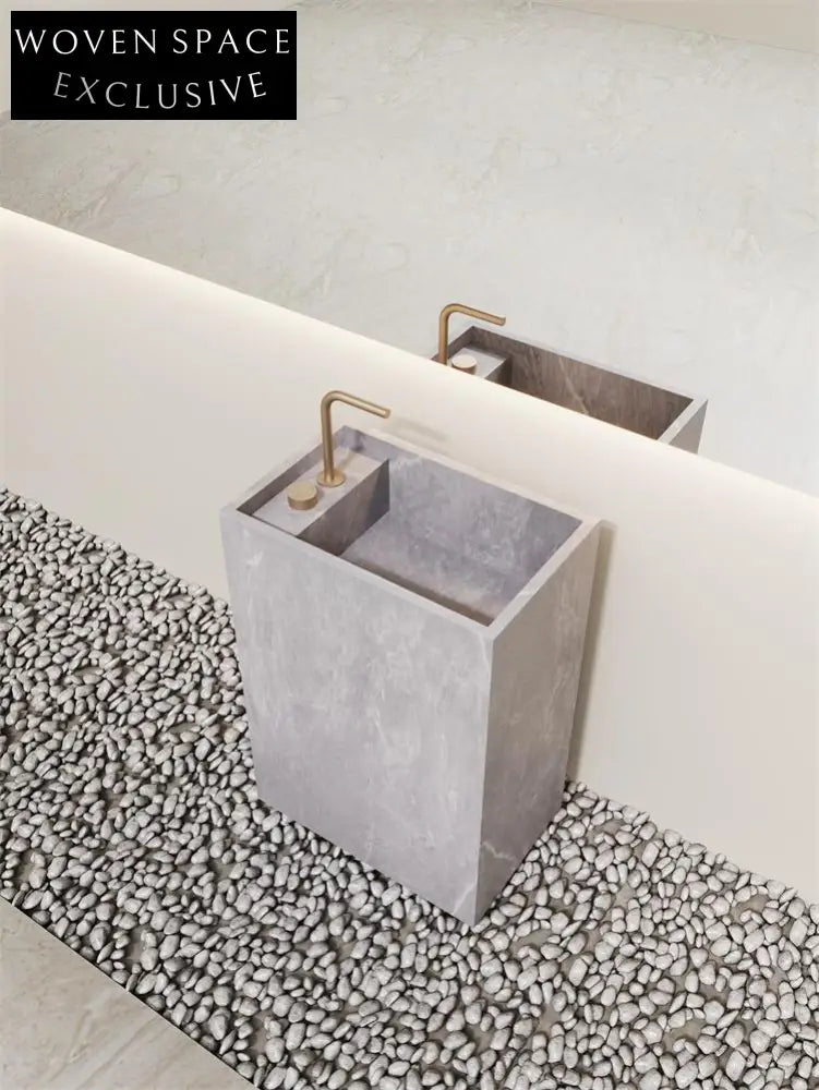 Arianna Amazon Green Floor-Standing Sink