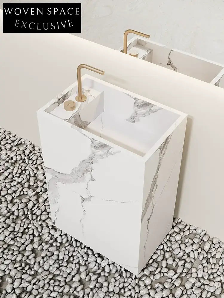 Arianna Amazon Green Floor-Standing Sink