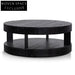 Arisha 100cm Round Coffee Table - Full Black