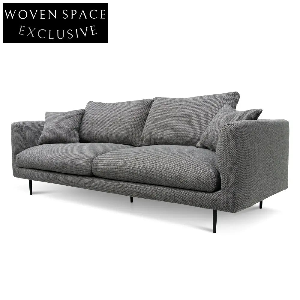 Arlette 4 Seater Fabric Sofa - Noble Grey Sofas