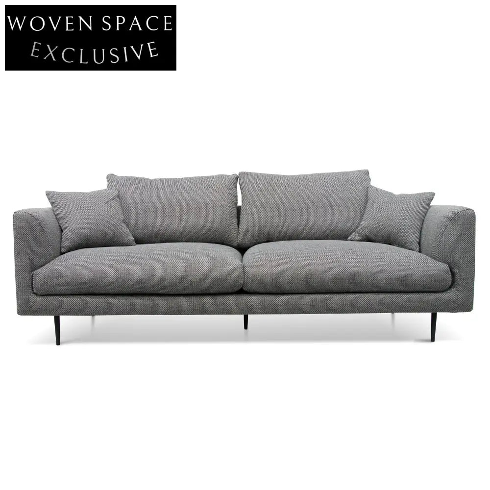Arlette 4 Seater Fabric Sofa - Noble Grey Sofas