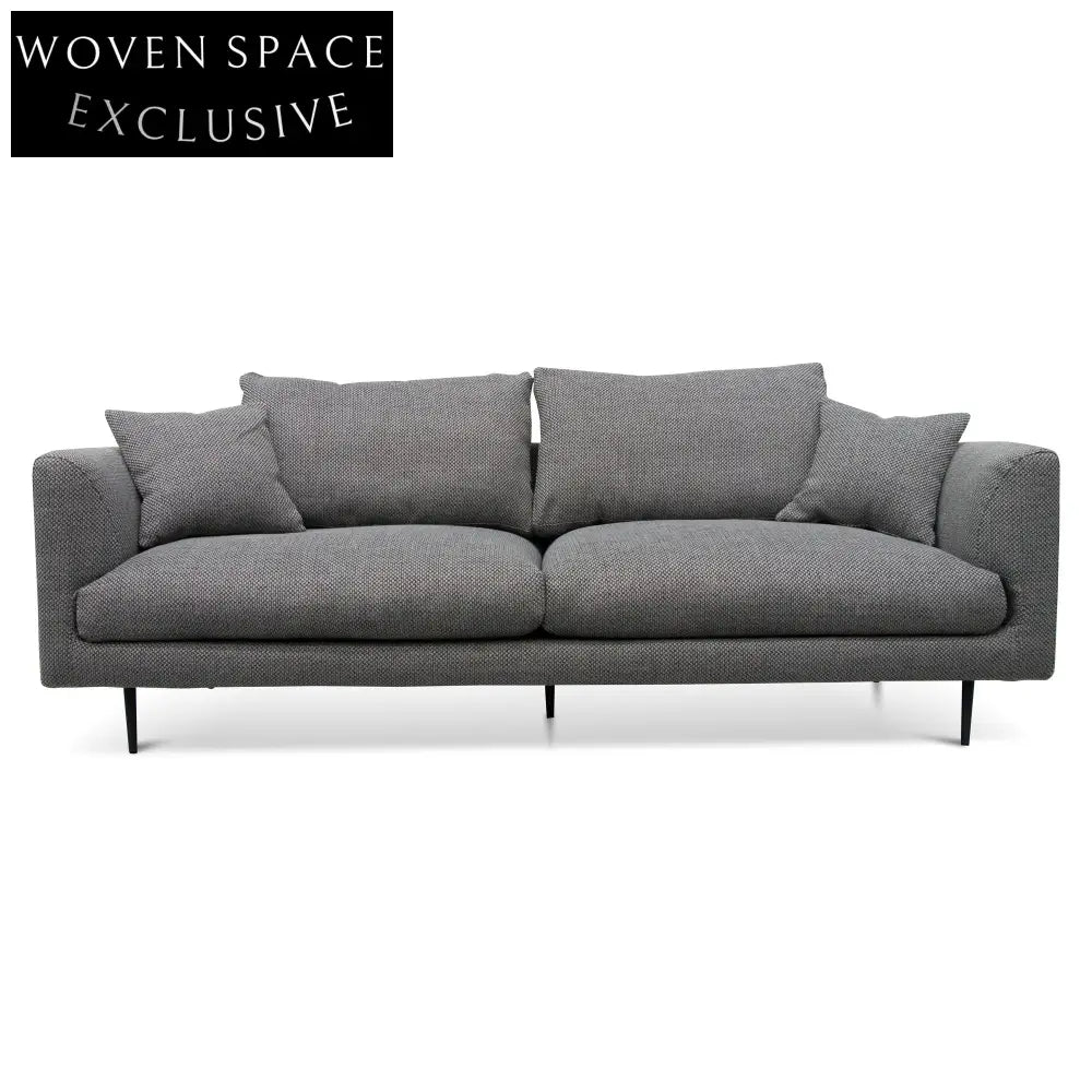 Arlette 4 Seater Fabric Sofa - Noble Grey Sofas