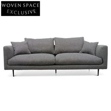 Arlette 4 Seater Fabric Sofa - Noble Grey Sofas