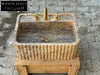 Arnauld Travertine Ribbed Marble Sink