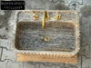 Arnauld Travertine Ribbed Marble Sink