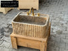 Arnauld Travertine Ribbed Marble Sink