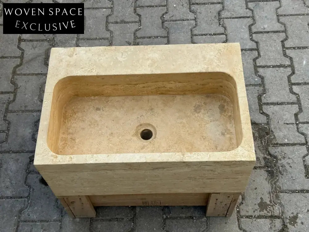 Arséne Travertine Marble Bathroom Sink - Trendy Wash Basin