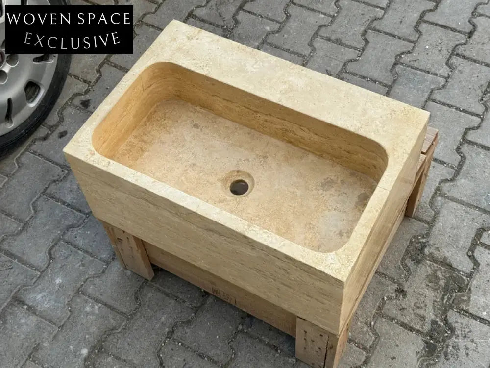Arséne Travertine Marble Bathroom Sink - Trendy Wash Basin
