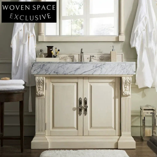 Arthur American European style villa floor-standing bathroom cabinet 80cm main cabinet with mirror) (large hanging edge