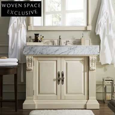 Arthur American European style villa floor-standing bathroom cabinet 80cm main cabinet with mirror) (large hanging edge