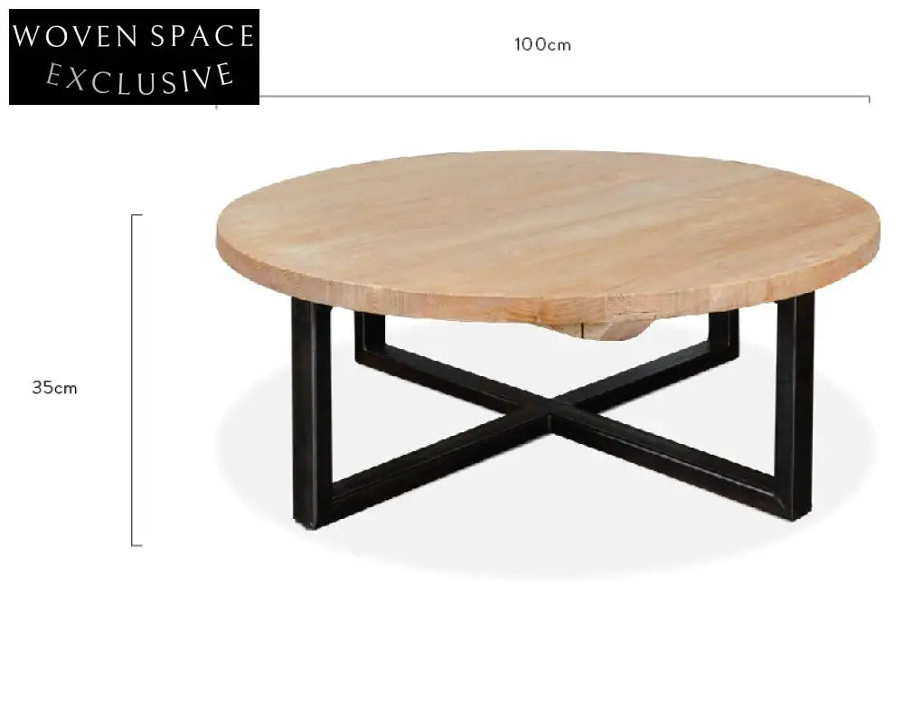 Arthur Reclaimed 100cm Round Coffee Table Coffee Tables