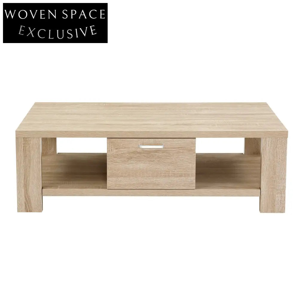 Artiss Coffee Table 1 Drawer Oak Maxi Coffee Tables