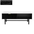 Artiss Coffee Table Drawer Storage Shelf Black Coffee Tables