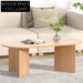 Artiss Coffee Table Oval 110CM Pine Alva Coffee Tables