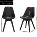 Artiss Dining Chairs Set of 4 Leather Plastic DSW Replica Black Dining Chairs
