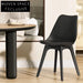Artiss Dining Chairs Set of 4 Leather Plastic DSW Replica Black Dining Chairs