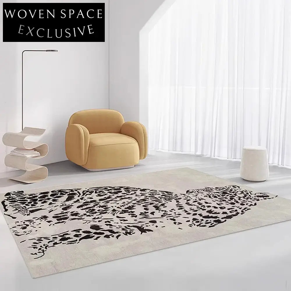 Artistic Tiger Design Luxury Polyester Fiber Area Rug for Modern Homes