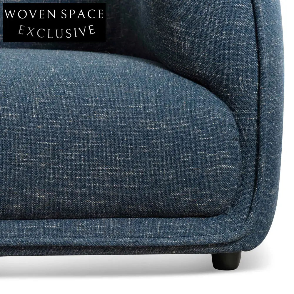 Asa 3 Seater Fabric Sofa - Dark Blue Sofas