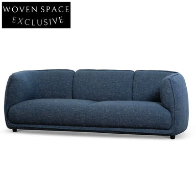 Asa 3 Seater Fabric Sofa - Dark Blue
