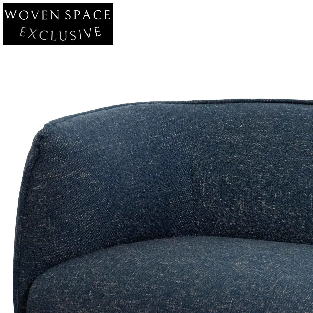 Asa 3 Seater Fabric Sofa - Dark Blue Sofas