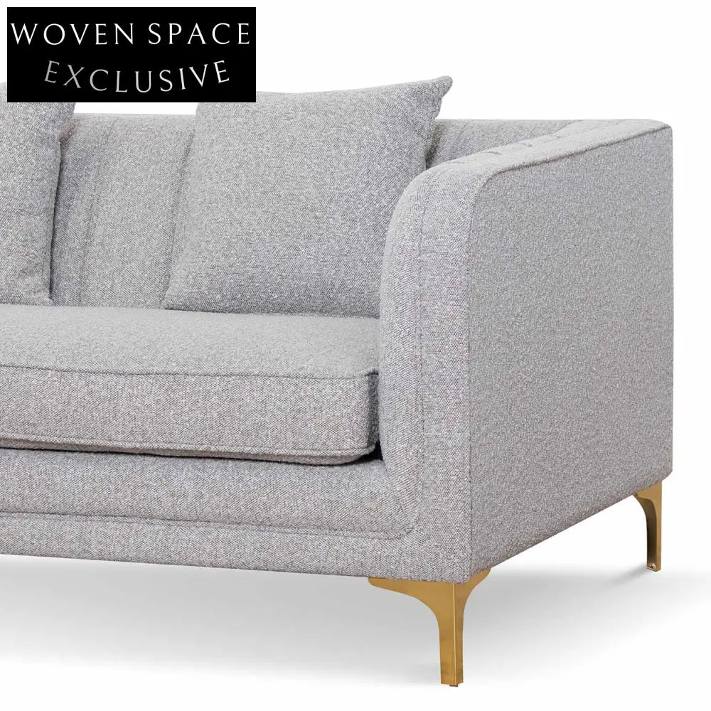 Ash Grey Boucle 3 Seater Sofa Sofas