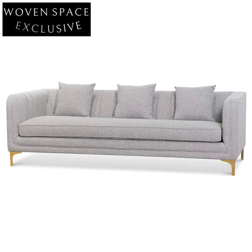 Ash Grey Boucle 3 Seater Sofa