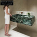 Aspen Amazon Green Wall-Mounted Marble Basin