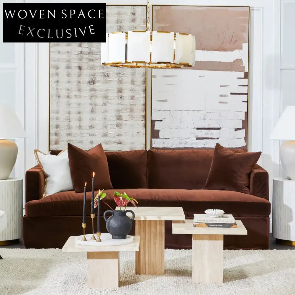 Atlas Travertine Coffee Table - Medium Coffee Table