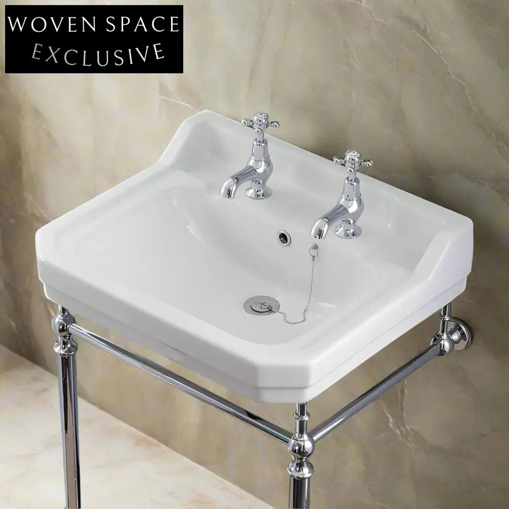 Auberte Dietao Retro Brass Faucet with Cross Handles A pair of chrome faucets