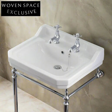 Auberte Dietao Retro Brass Faucet with Cross Handles A pair of chrome faucets