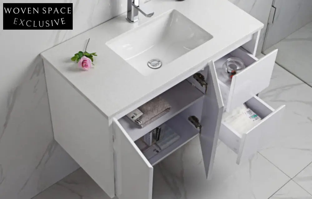 Aulic Alice Wall Hung Finger Pull Vanity Vanities