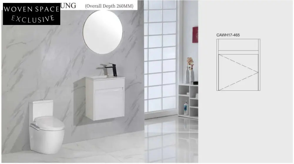 Aulic Brant Wall Hung Finger Pull Vanity Vanities