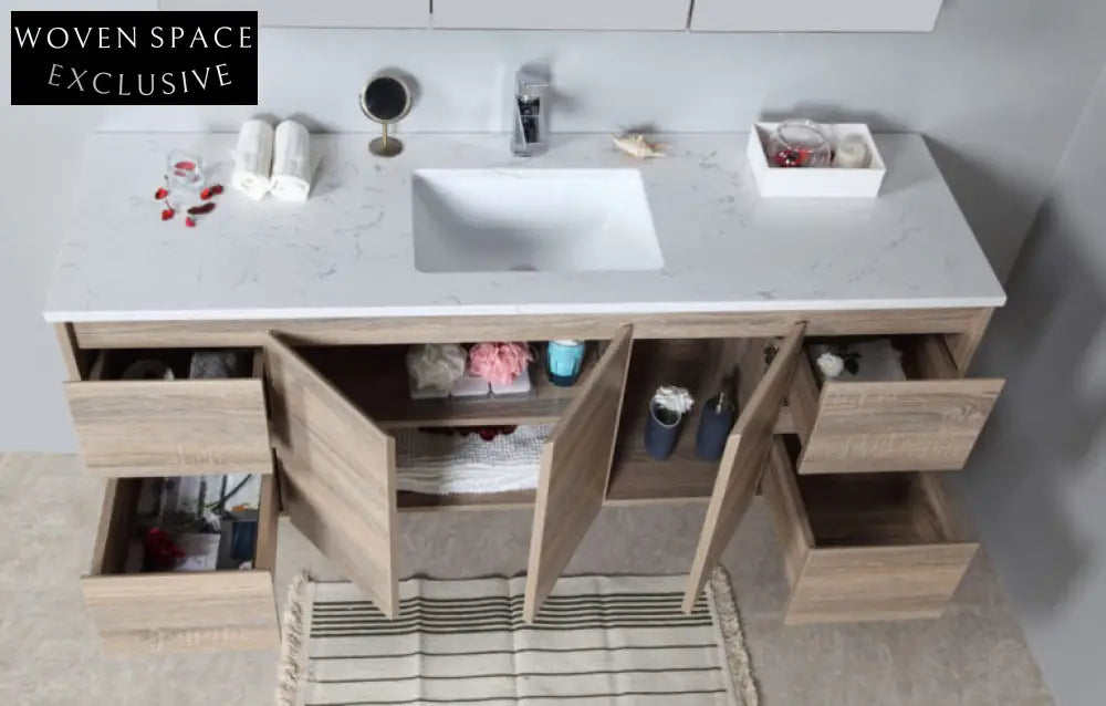 Aulic Grace Wall Hung Finger Pull Vanity Vanities