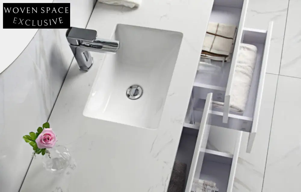 Aulic Leona Wall Hung Finger Pull Vanity Vanities