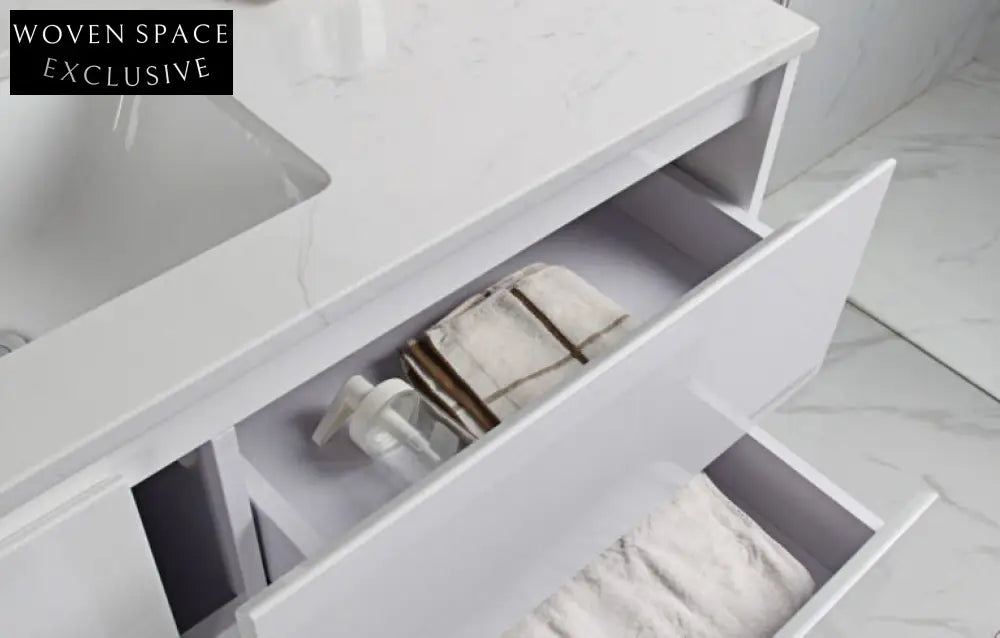 Aulic Leona Wall Hung Finger Pull Vanity Vanities