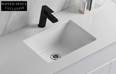 Aulic Pure White Stone Top With Undermount Basin Basins