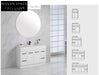 Aulic Rocky White Vanity Vanities
