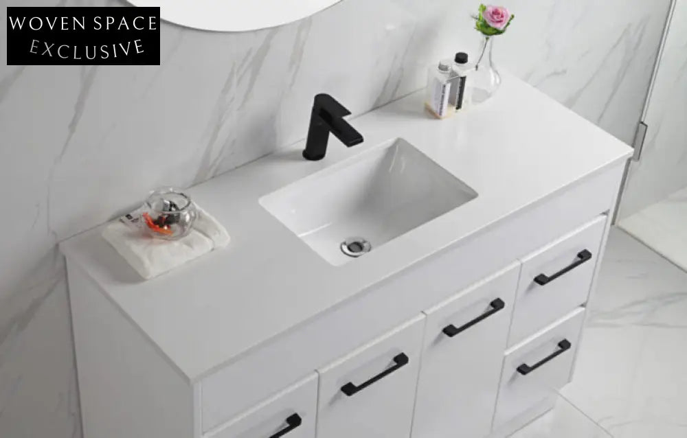Aulic Rocky White Vanity Vanities
