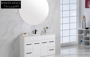 Aulic Rocky White Vanity
