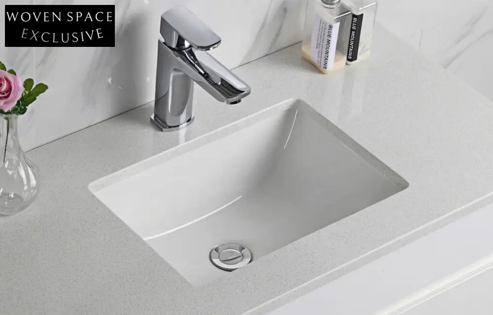 Aulic Snow Stone Top With Undermount Basin Basins