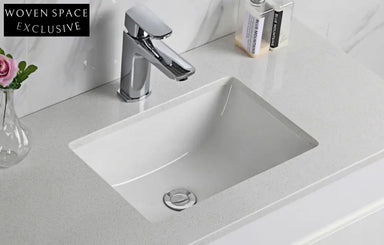 Aulic Snow Stone Top With Undermount Basin Basins